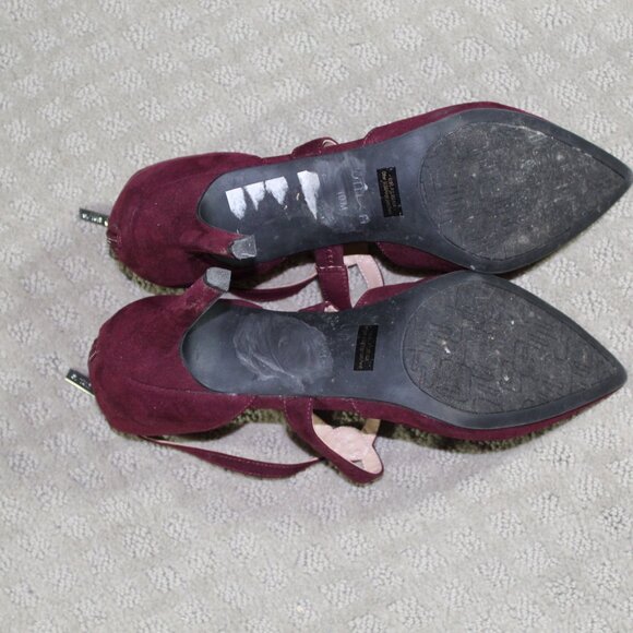 Unisa Women's Sz 10M Maroon Suede 3.5" Heels - Picture 6 of 6